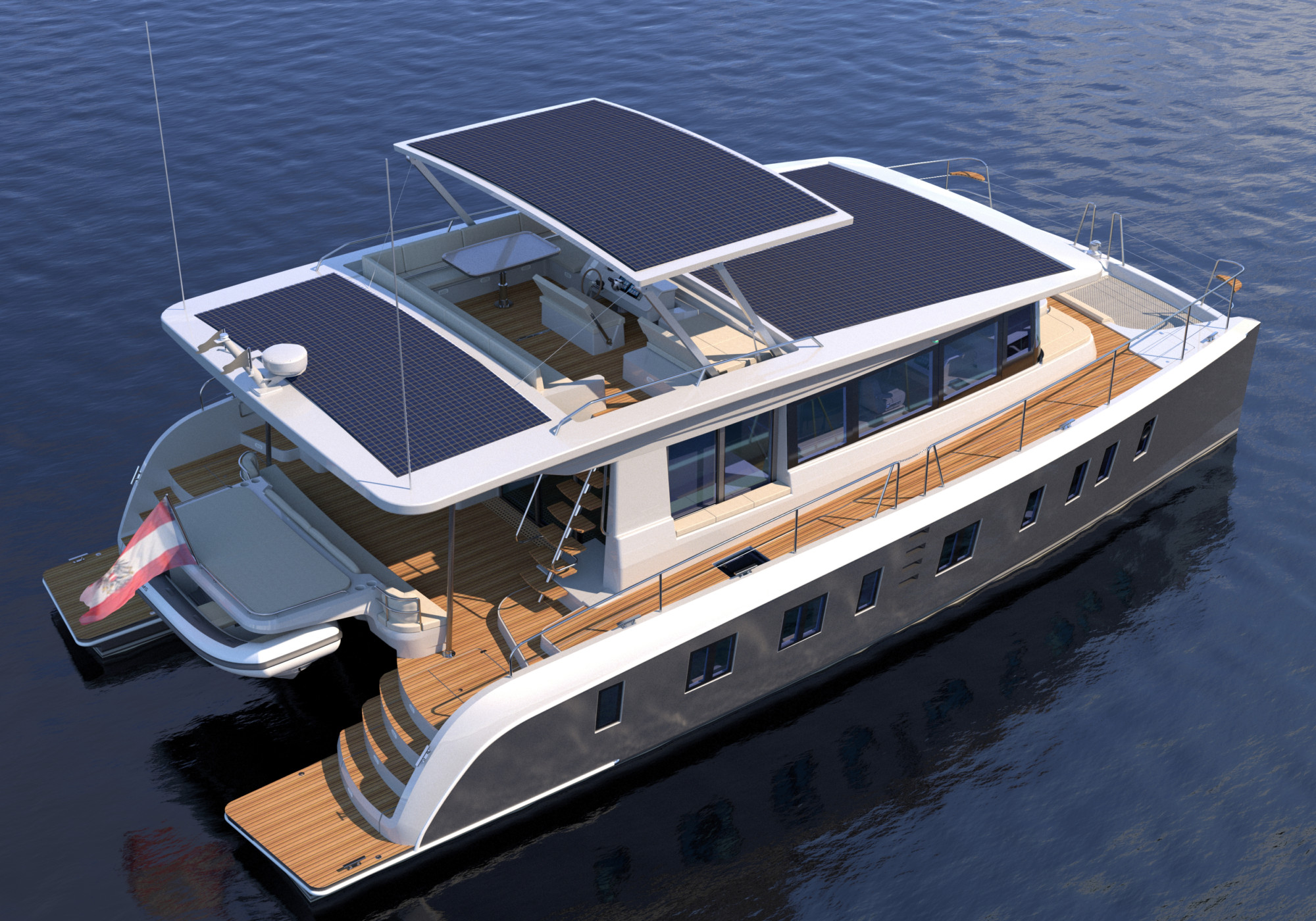 Le Silent 55, le yacht catamaran à propulsion solaire