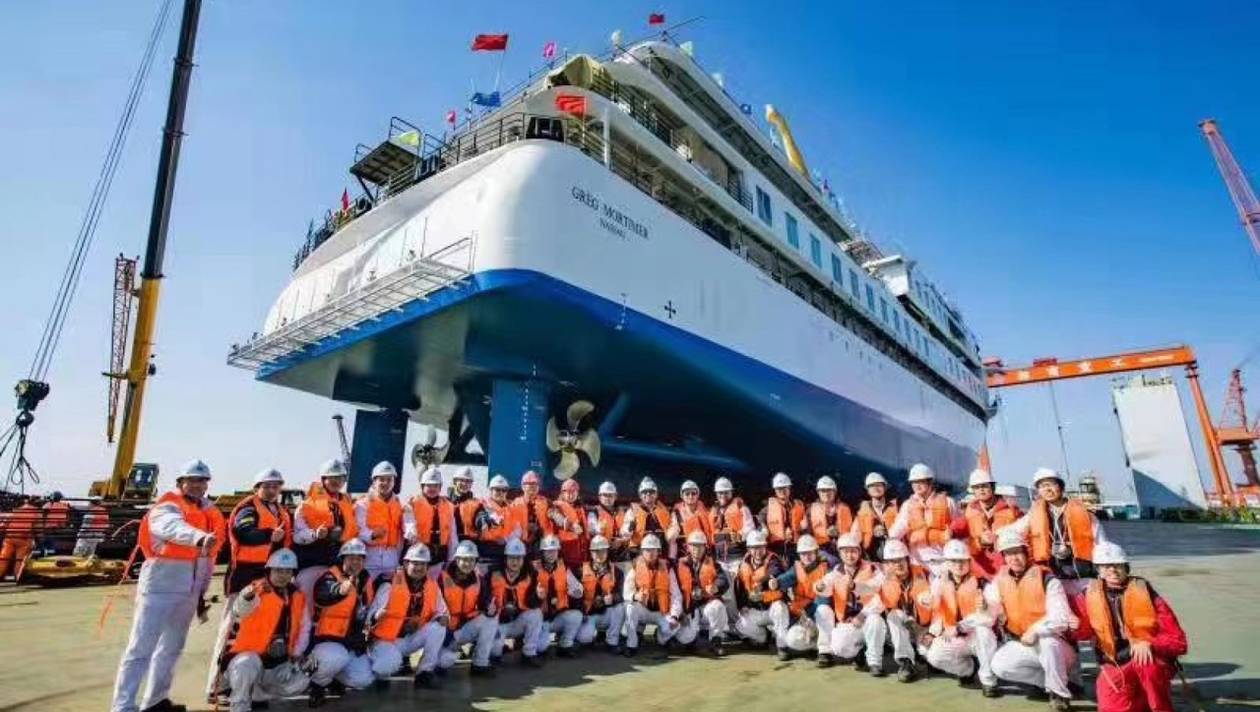 Le premier paquebot entièrement construit en Chine a été mis à l’eau ...